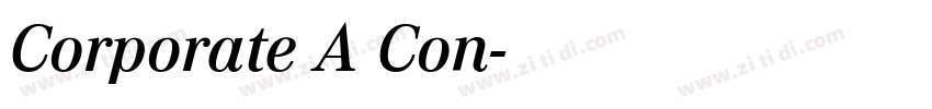 Corporate A Con字体转换